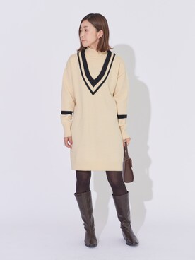 「YECCA VECCA（イェッカヴェッカ）のアイテム（ワンピース/ドレス）」を使った、sakiyoさん（レディース・161cm）の冬コーディネート