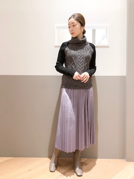 sakiyoさん（レディース・161cm）の冬コーディネート