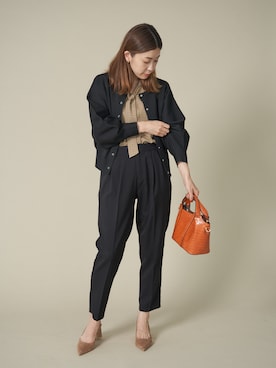 「YECCA VECCA（イェッカヴェッカ）のアイテム（カーディガン/ボレロ）」を使った、sakiyoさん（レディース・161cm）の秋コーディネート