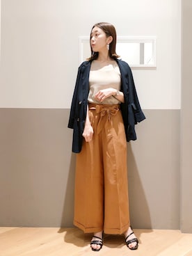 「サマーニット」｜「アイテム（ブルゾン）」を使った、sakiyoさん（レディース・161cm）の夏コーディネート