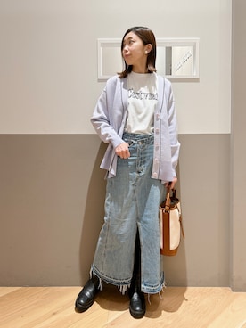 「YECCA VECCA（イェッカヴェッカ）のアイテム（スカート）」を使った、sakiyoさん（レディース・161cm）の冬コーディネート