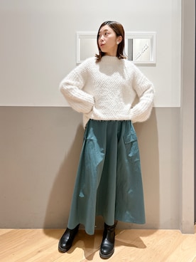 「YECCA VECCA（イェッカヴェッカ）のアイテム（スカート）」を使った、sakiyoさん（レディース・161cm）の冬コーディネート