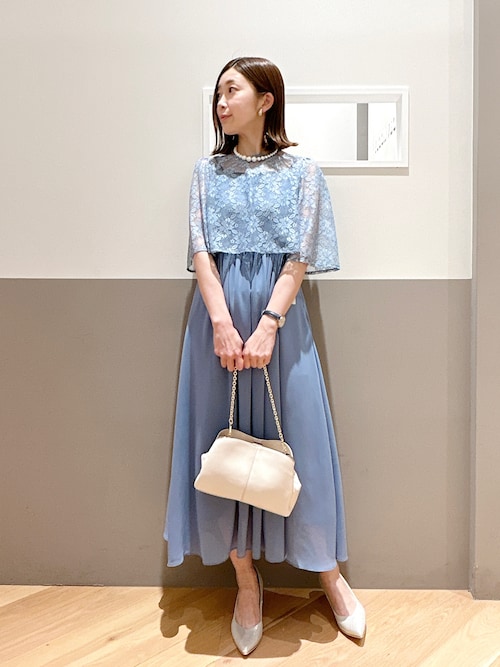 YECCAVECCA ドレス パワーショルダーレースドレス/YECCA VECCA（イェッカ ヴェッカ