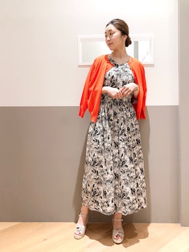 「YECCA VECCA（イェッカヴェッカ）のアイテム（カーディガン/ボレロ）」を使った、sakiyoさん（レディース・161cm）の夏コーディネート