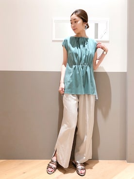 「YECCA VECCA（イェッカヴェッカ）のアイテム」を使った、sakiyoさん（レディース・161cm）の夏コーディネート