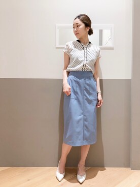 「YECCA VECCA（イェッカヴェッカ）のアイテム（イヤリング）」を使った、sakiyoさん（レディース・161cm）の夏コーディネート