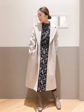 「YECCA VECCA（イェッカヴェッカ）のアイテム（ジャケット/アウター）」を使った、sakiyoさん（レディース・161cm）の冬コーディネート