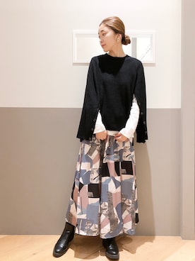 「YECCA VECCA（イェッカヴェッカ）のアイテム」を使った、sakiyoさん（レディース・161cm）の秋コーディネート