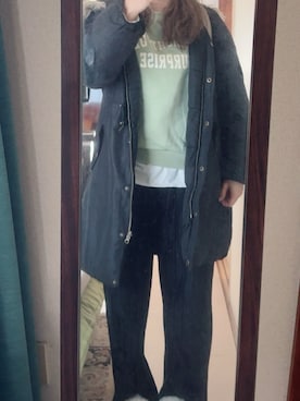 「Honeys（ハニーズ）のアイテム（パンツ）」を使った、わんちゃんさん（レディース・153cm）の春コーディネート