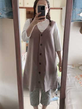 「Honeys（ハニーズ）のアイテム（ワンピース/ドレス）」を使った、わんちゃんさん（レディース・153cm）の夏コーディネート