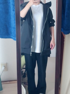 「Honeys（ハニーズ）のアイテム（パンツ）」を使った、わんちゃんさん（レディース・153cm）の春コーディネート