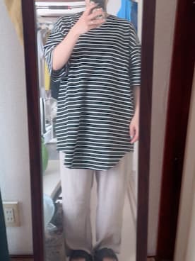 「Honeys（ハニーズ）のアイテム（パンツ、ブラウン系）」を使った、わんちゃんさん（レディース・153cm）の秋コーディネート