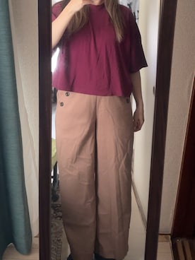 「Honeys（ハニーズ）のアイテム（Tシャツ/カットソー）」を使った、わんちゃんさん（レディース・153cm）の秋コーディネート