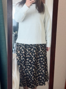 「Honeys（ハニーズ）のアイテム（トップス）」を使った、わんちゃんさん（レディース・153cm）の春コーディネート