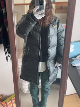 「PUMA（プーマ）のアイテム（ジャケット/アウター）」を使った、わんちゃんさん（レディース・153cm）の冬コーディネート