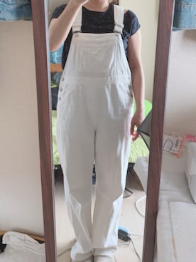 「Honeys（ハニーズ）のアイテム（オールインワン・サロペット）」を使った、わんちゃんさん（レディース・153cm）の夏コーディネート