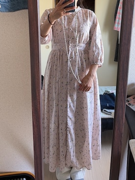 「アイテム（ワンピース、ピンク系）」を使った、わんちゃんさん（レディース・153cm）の春コーディネート