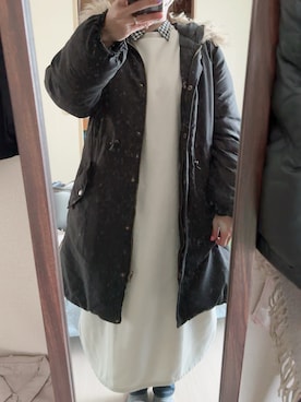 「Honeys（ハニーズ）のアイテム（ワンピース）」を使った、わんちゃんさん（レディース・153cm）の冬コーディネート