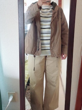 「Honeys（ハニーズ）のアイテム（パンツ）」を使った、わんちゃんさん（レディース・153cm）の春コーディネート