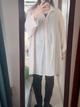 「Honeys（ハニーズ）のスリムカラースキニー（股下７２ｃｍ）（その他パンツ、ブラック系）」を使った、わんちゃんさん（レディース・153cm）の秋コーディネート
