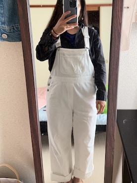 「Honeys（ハニーズ）のアイテム（オールインワン・サロペット）」を使った、わんちゃんさん（レディース・153cm）の夏コーディネート