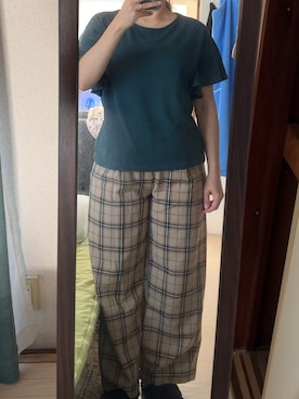 「チェック柄に恋してる」｜わんちゃんさん（レディース・153cm）の秋コーディネート