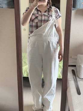 「Honeys（ハニーズ）のアイテム（オールインワン・サロペット）」を使った、わんちゃんさん（レディース・153cm）の夏コーディネート