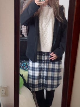 「アイテム（シャツワンピース）」を使った、わんちゃんさん（レディース・153cm）の秋コーディネート