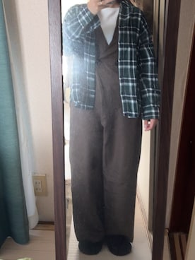 「チェック柄に恋してる」｜わんちゃんさん（レディース・153cm）の秋コーディネート