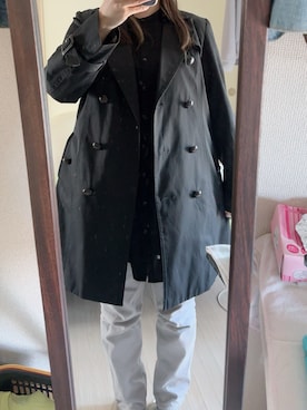 「grove（グローブ）のアイテム（トレンチコート）」を使った、わんちゃんさん（レディース・153cm）の春コーディネート