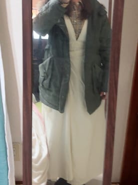 「アイテム（ジャンパースカート）」を使った、わんちゃんさん（レディース・153cm）の冬コーディネート