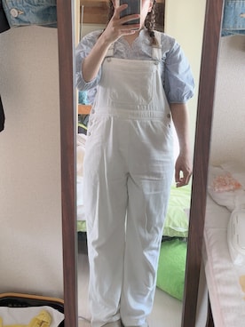 「Honeys（ハニーズ）のアイテム（オールインワン・サロペット）」を使った、わんちゃんさん（レディース・153cm）の夏コーディネート