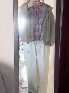 「チェック柄に恋してる」｜わんちゃんさん（レディース・153cm）の秋コーディネート