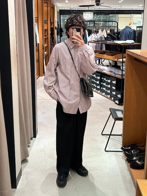 ATON GIZA STRIPE WASHED SHIRTS（シャツ/ブラウス）｜ATON