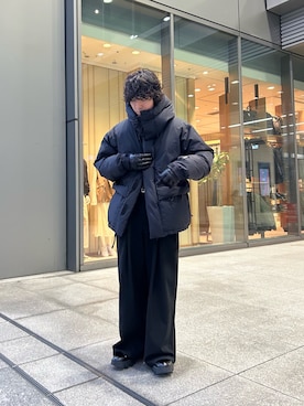 「アイテム（手袋）」を使った、nishioka さん（メンズ・170cm）の秋コーディネート