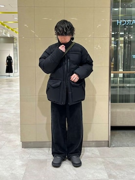 「寒い」｜「アイテム（ダウンジャケット/コート）」を使った、nishioka さん（メンズ・170cm）の冬コーディネート