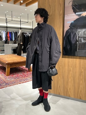 「アイテム（モッズコート）」を使った、nishioka さん（メンズ・170cm）の秋コーディネート