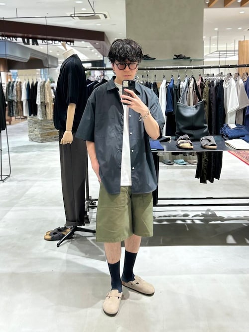 new basic　THOMAS MASON SHORT-SLEEVE OVER SHIRTS