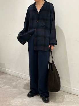 「秋のシャツ着こなし術」｜nishioka さん（メンズ・170cm）の秋コーディネート