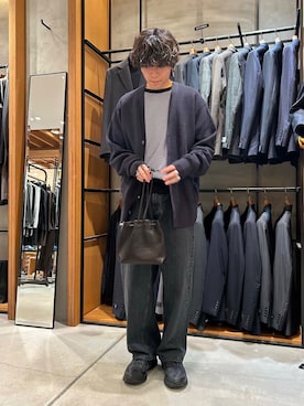 「gicipi（ジチピ）のGICIPI　LUPO（ニット/セーター）」を使った、nishioka さん（メンズ・170cm）の秋コーディネート