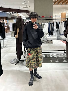 「アイテム（ナイロンジャケット）」を使った、nishioka さん（メンズ・170cm）の夏コーディネート