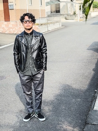 JACKROSE 黒 レザー シングルライダースジャケット サイズ2 JACKROSE ジャケット ライダースジャケット WEB限定 JE LAMB
