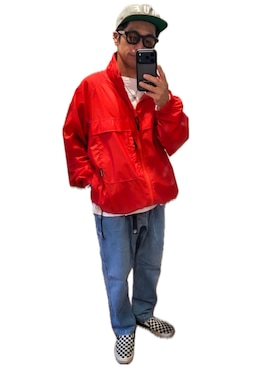 「HUF（ハフ）のアイテム（キャップ）」を使った、SG Ryoheyさん（メンズ・163cm）の春コーディネート