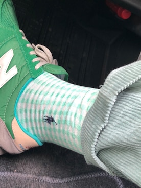 「アイテム（セットアップ、グリーン系）」を使った、るーく.しょーさん（メンズ・176cm）の冬コーディネート