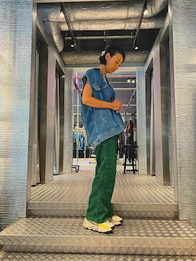 「DIESEL（ディーゼル）のアイテム（その他アウター）」を使った、Romiさん（レディース・168cm）の夏コーディネート