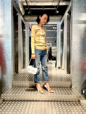 「DIESEL OSAKA」｜「アイテム（パンツ）」を使った、Romiさん（レディース・168cm）の夏コーディネート