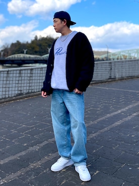「MSG（エムエスジー）のアイテム（スウェット）」を使った、Kagetoraさん（メンズ・178cm）の春コーディネート