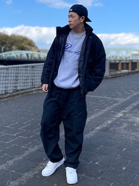 「MSG（エムエスジー）のアイテム（スウェット）」を使った、Kagetoraさん（メンズ・178cm）の春コーディネート