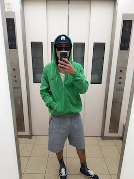 「COOKMAN(クックマン)のアイテム」を使った、千尋さん(メンズ・180cm)の秋コーディネート
