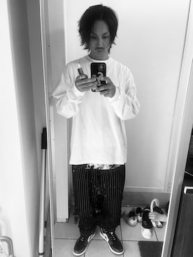 「Starting Over（スターティングオーバー）のアイテム（パンツ）」を使った、 GASTRIC WEAKⓂ︎さん（メンズ・170cm）の秋コーディネート
